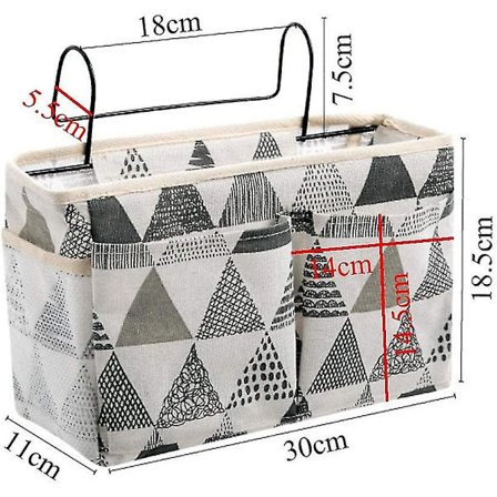 Vandtæt sengearrangør 2 stk. Håndtaske til ophængning med 3 store lommer