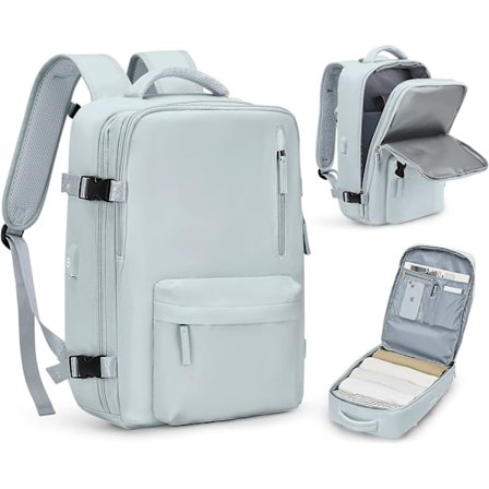 Rejselaptoprygsæk til kvinder og mænd, godkendt til håndbagage, Ba