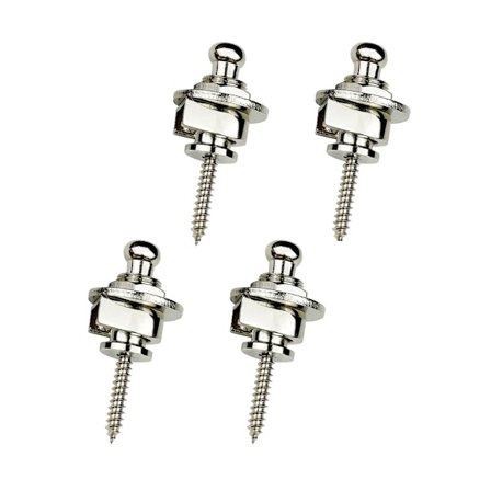 4 stk. kobber runde guitarremspænde hovedremselås (sølv)