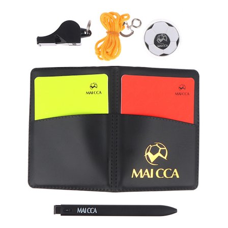 Soccer Whistle Domare Mynt Fotbollskort med Pen Notebook - spot sales