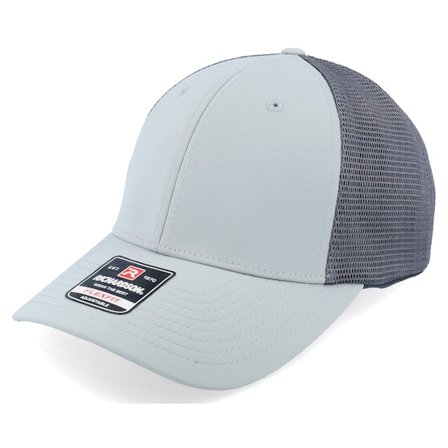 Richardson - Grijs trucker Cap - 173 Split Cement Grey/Dark Charcoal R-flex Trucker @ Hatstore