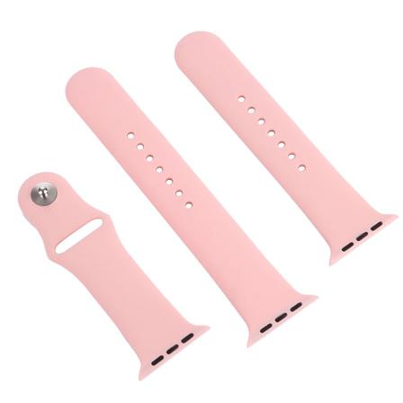 Silikonarmband Till Din Apple Watch 42/44/45mm Rosa Rosa