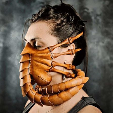 Facehugger Mask Alien Face Cover Halloween Horror Scorpion Cosplay Latex Mask Party Masquerade Headgear Movies Performance Accessories For Adults
