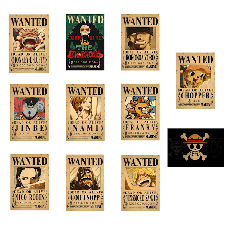 (Luffy + Brook + Zoro + Jinbe + Nami + Frank + Robin + Usopp + Sa