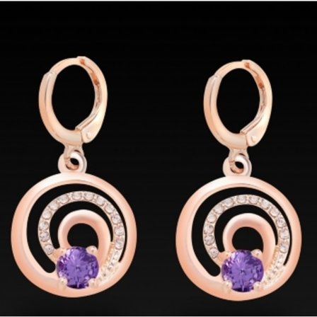 18 karat guldbelagte øreringe til kvinder