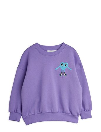 Mini Rodini Heart In Shoes Emb Sweatshirt - Purple - 80/86