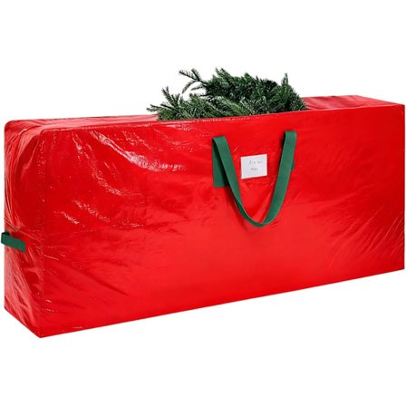 Opbevaringspose til juletræ - Passer til op til 2,3 meter højt juletræ, pose med lynlås, bærehåndtag, slidstærkt vandtæt materiale, beskytter mod støv