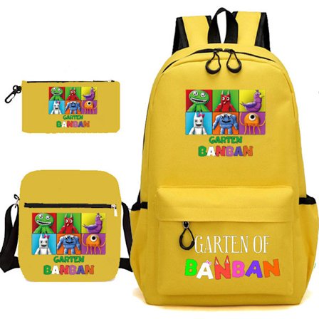 Garten of Banban student ryggsäck gul figur 5 tre delar set