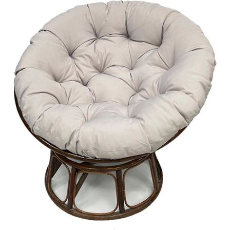 Trädgårdsfåtölj, utomhussittdyna 50 cm vattentät bomullsgunga ryggdyna tjockare dyna för trädgårdsfåtölj för Homelight grå (FMY)