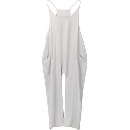 Jumpsuit med Lommer - Vidbenet Jumpsuit for Kvinner - Ermeløs Sling Jumpsuit Spaghettistropp Lange Bukser for Jente Kvinner