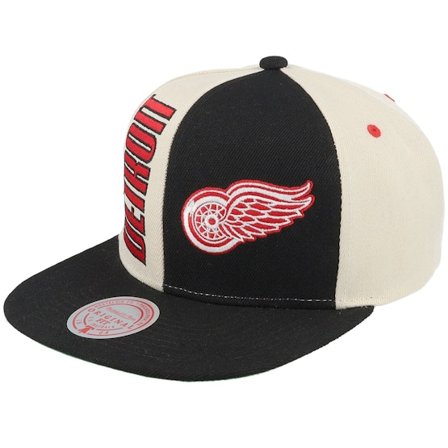 Mitchell & Ness - NHL Black snapback Czapka Z Daszkiem - Detroit Red Wings Pop Panel Off White/Black Snapback @ Hatstore