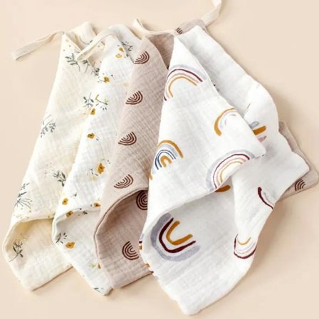 New Baby Cotton Square Towels Infant Wash Hand Face Wipes Washcloth Facecloth Handkerchief Muslin Cloth Feeding Bib Baby Items