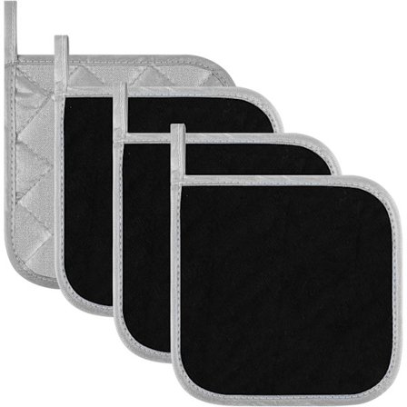 4-pack Köksgrytlappar Set Värmebeständiga Grytlappar i Bomullsterry