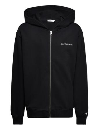 Inst. Logo Relaxed Zip-Through Black Calvin Klein
