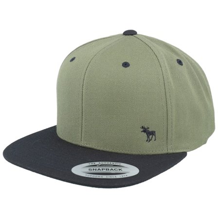 Hunter - Tiny Moose Olive/Black Snapback Snapback Green Cap - @ Hatstore