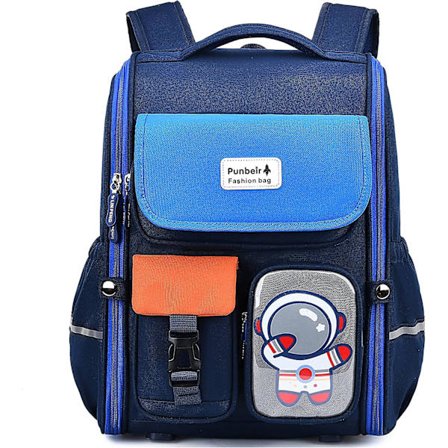 Børne Rygsæk til Drenge, Store Skoletasker til Børn i Børnehave og Førskole, Rum Rygsække (blå)