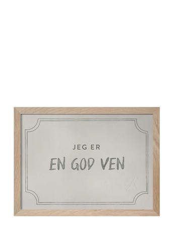 Diplom For At Være En God Ven, Dusty Mint - På Danska Home Kids Decor Posters & Frames Posters Friendship Posters Multi/mønstret Kunskapstavlan