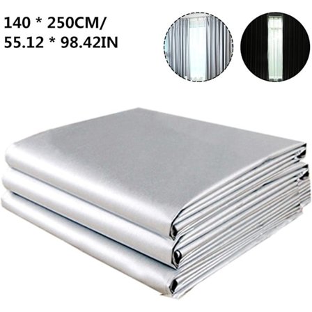 Mørklægningsgardiner, termisk isolerede mørklægningsgardiner til vinduer, solbeskyttende mørklægningsgardiner med belagt foring, 4 m, 5 m