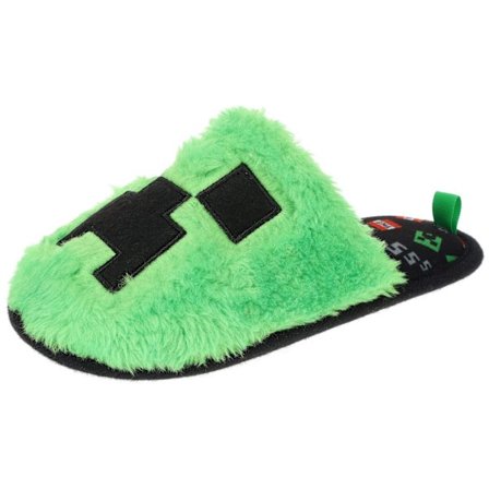 Minecraft Unisex Vuxen Creeper Tofflor L-XL Grön Green L-XL_yux
