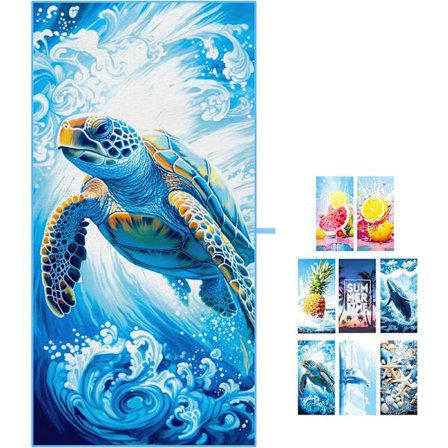 Mikrofiber Strandhåndkle, 180 * 90cm Mikrofiber Håndkle XXL Strandhåndkle Stort for Bad, Strand, Reise, Anti Sand