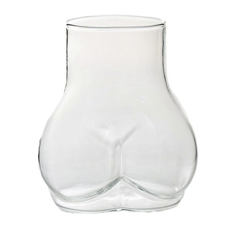 Perse-muotoinen Viinilasi Muki 450ml Lasikupillinen Läpinäkyvä Uutuus Hauska Perse-Lasit Luova Kehon Muotoinen Cocktail-Lasi Muki Baarijuhliin 