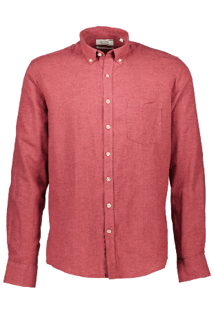 Lindbergh Cotton/Linen Shirt Skjortor Herr Röd S