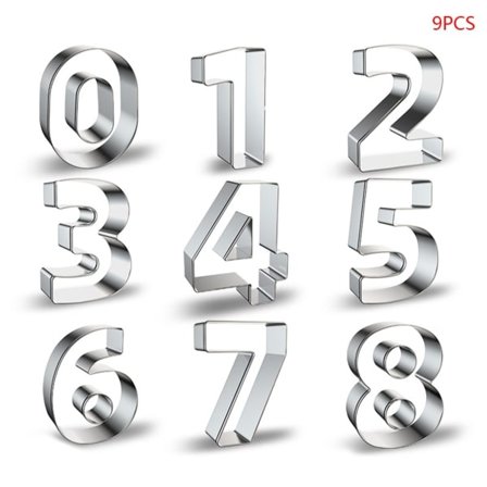 Styles Rustfrit Stål Form Form Tal Form DIY Fondant