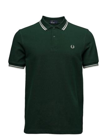 Twin Tipped Fp Shirt Polos Short-sleeved Vihreä Fred Perry