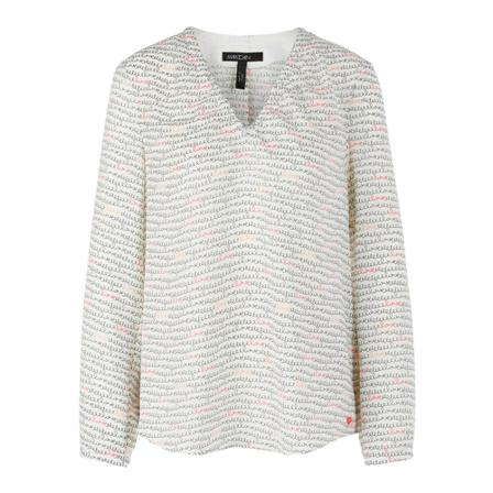 Marc Cain Love blouse TC 51.10 W06 110 B , Wit , Dames , Maat: M