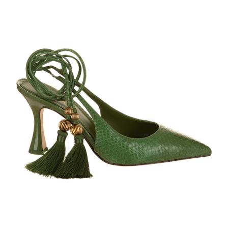 Tory Burch, Capri Wrap Pumps Groen, Dames, Maat:40 EU