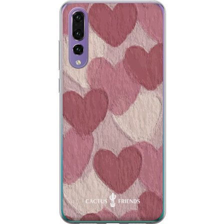 Kompatibelt Mobildeksel til Huawei Huawei P20 Pro Cactus and Friends - Blush Paper Hearts