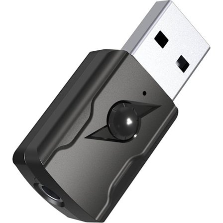USB Bluetooth 5.0 -sovitin, USB Bluetooth -äänilähetin 5.0 -vastaanotin Bluetooth-sovitin 3,5 mm:n äänikaapelilla PC:lle/TV:lle/Autolle/Kaiuttimille/
