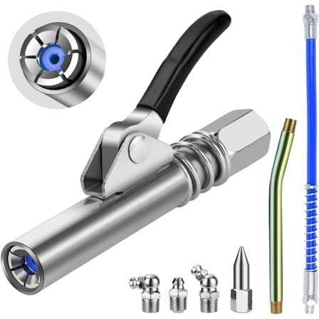 Fettfyller, 12000 PSI Hurtigutløser, med 30 cm slange, 14,7 cm slange og 4 smørenipler