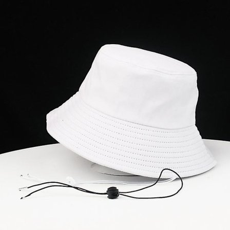 56cm 58cm 60cm 62cm 64cm Ren bomull Vuxen Hink Hats Big Bone Damer Strandhatt Herrar Plus Storlek Enfärgad Fiskarehatt 5 Färger(64cm,Vit)