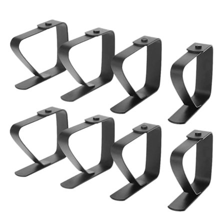 [CA] 8-pakning rustfrie dukklips svarte piknikdukklips justerbare sklisikre faste fliker
