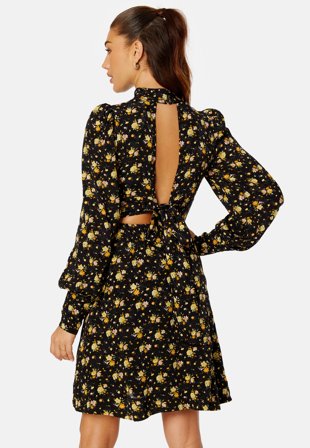 byTiMo Jacquard Open Back Dress 286 - Night Garden Klær