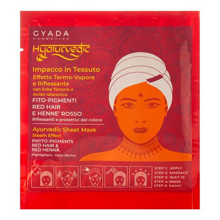 Gyada Cosmetics Hyalurvedic Impacco Ayurvedico In Tessuto Riflessante Red Hair 60ml - Maschera Protezione Colore Capelli