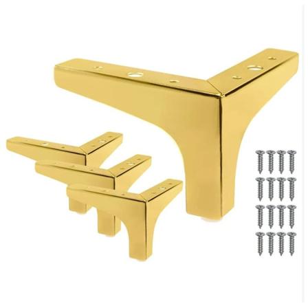 Sett med 4 gull metall trekant sengbein DIY møbler sofabein wit