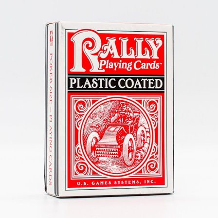 Plastic-Coated Rally Playing Cards RED