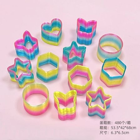 Maaginen Sateenkaarirengas Värikäs Joustava Jousirengas