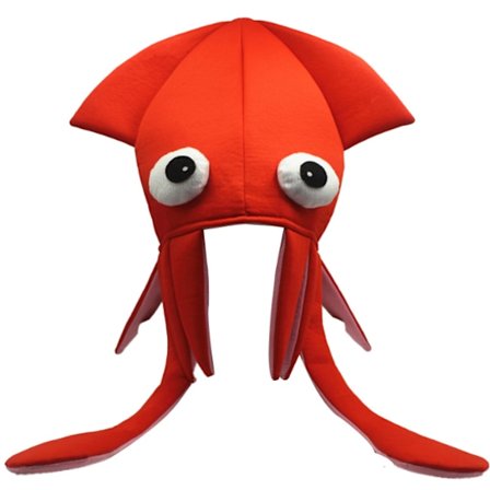 Samettikala-hattu kalmari-oktopus-hattu tanssiesityksen juhla-asusteet uutuuslelu hauska hattu