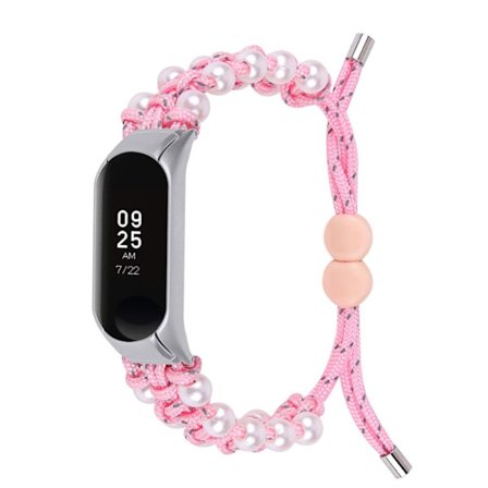 Xiaomi Mi Band 7 nailonista valmistettu tyylikäs ranneke - Pinkki