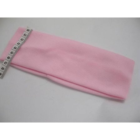 Handsydd Rosa Stretch Hårband i bomull