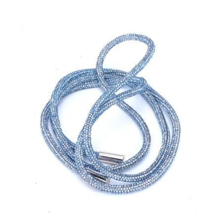 Rhinestone reb skinnende krystal dekoration tilbehør til tøj DIY syning snørebånd 6 mm lyseblå
