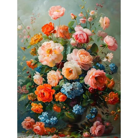 Vintage Blomster Diamant Kunst Sæt til Voksne, 5D Diamant Kunst til Begyndere, DIY Fuld Drill Diamant Maleri Sæt, Hjem Vægdekoration Diamant Maleri 30