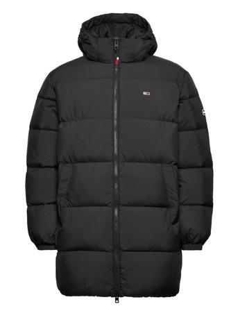 Tjm Essential Down Parka Foret Jakke Sort Tommy Jeans