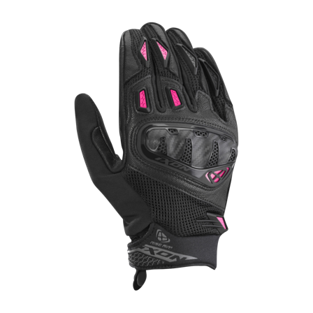 Rękawice MC Ixon Rise Air 2 L Damskie Czarny/Fuksjowy XL