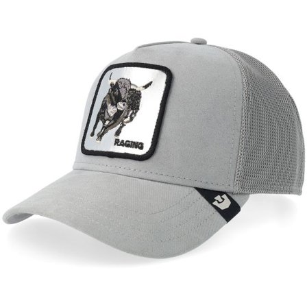 Goorin - Grå trucker Keps - Silver Bull Gloss Grey A-frame Trucker @ Hatstore