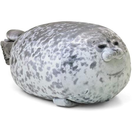 Chubby Blob Seal Kudde Mjuk Fett Hugginchesg Kudde Fylld bomull Djursäl Plyschleksak Skastkuddar Gosepresent (60cm) 60cm