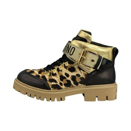 Moschino Print animal booty Brun, Dame, Størrelse: 37 EU